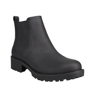 New Buffalo Womens Size 9 Black Water Repellant Faux Leather Anna Ankle Boots
